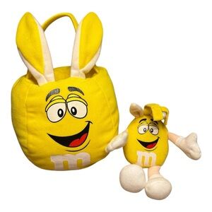 Yellow M&M's Plush Easter Basket Set